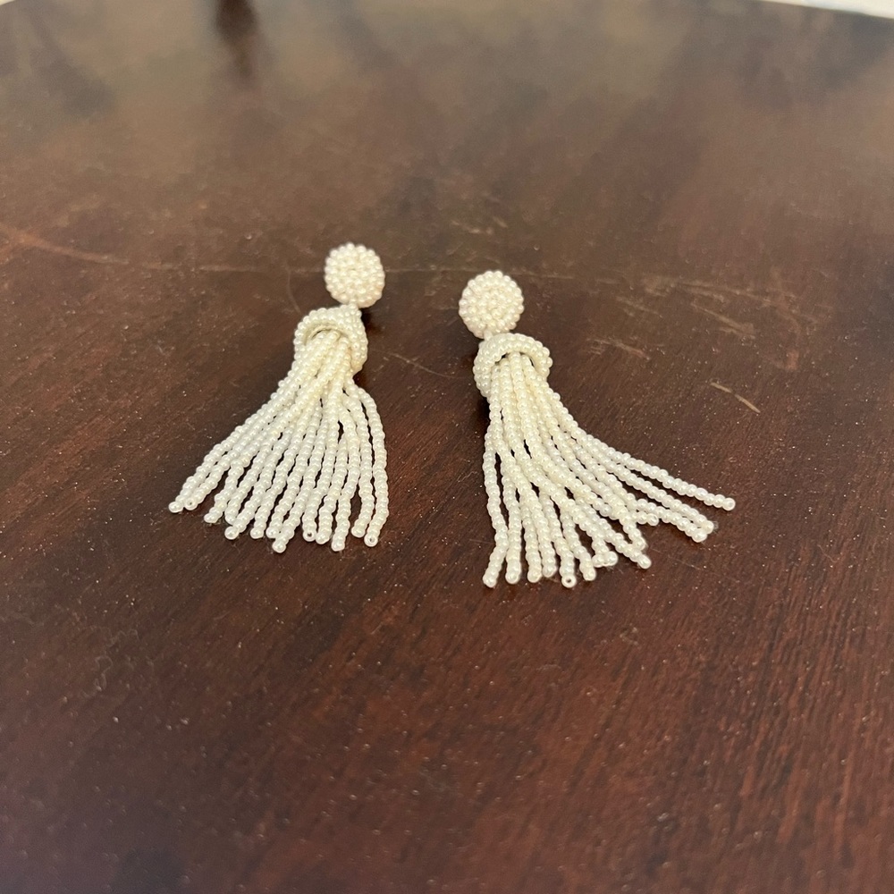 BAUBLE BAR PEARL BEADED DROP EARRINGS